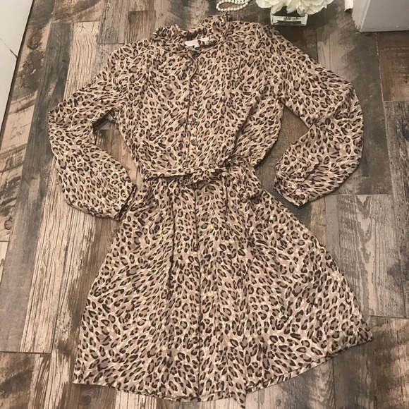 loft animal print dress